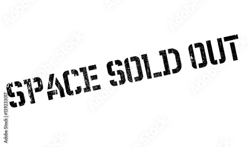 Space Sold Out rubber stamp. Grunge design with dust scratches. Effects can be easily removed for a clean, crisp look. Color is easily changed.