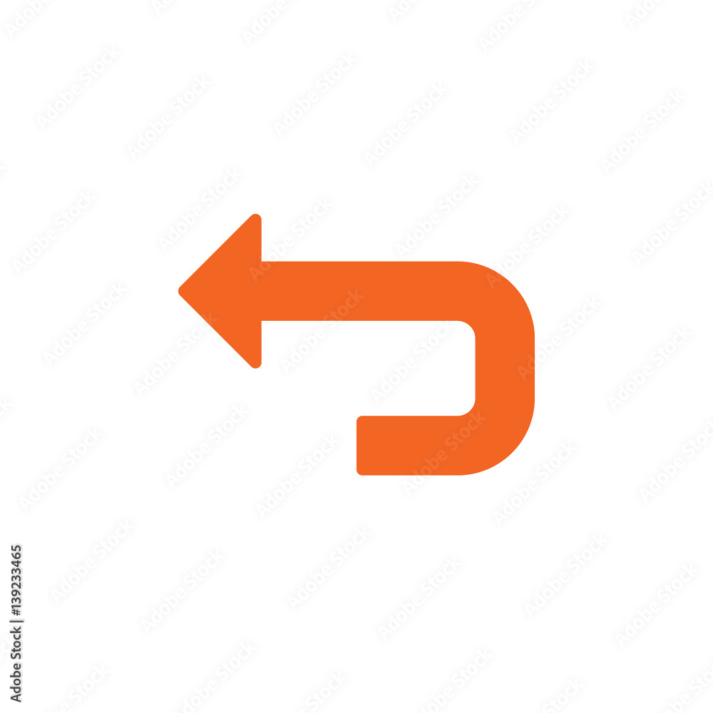 Back arrow icon vector, filled flat sign, solid colorful pictogram isolated on white. Undo symbol, logo illustration. Pixel perfect Back arrow icon vector, filled flat sign, solid colorful pictogram isolated on white. Undo symbol, logo illustration. Pixel perfect