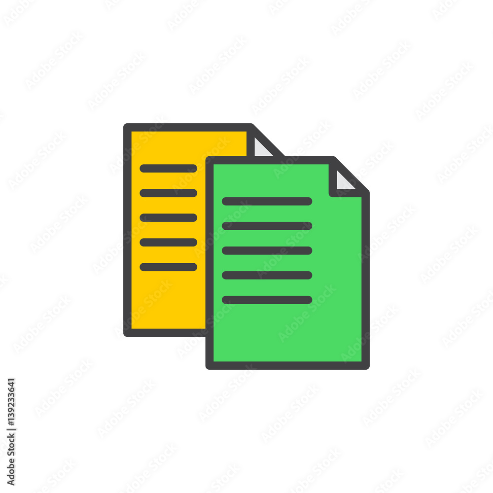 Copy file line icon, filled outline vector sign, linear colorful pictogram isolated on white. Symbol, logo illustration. Editable stroke. Pixel perfect Copy file line icon, filled outline vector sign, linear colorful pictogram isolated on white. Symbol, logo illustration. Editable stroke. Pixel perfect