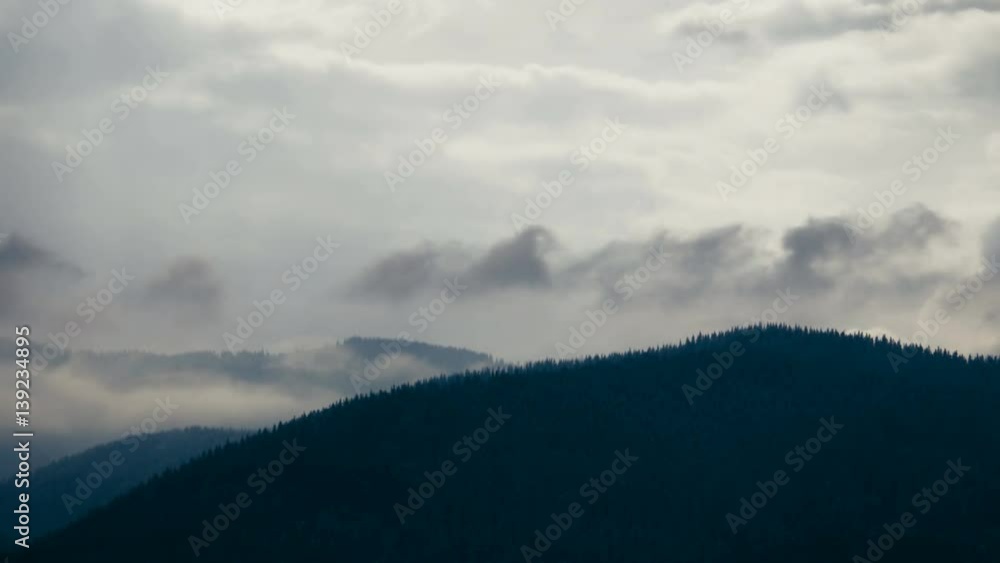 Timelapse of the Mist and Cloud in Mountains Timelapse of the Mist and Cloud in Mountains