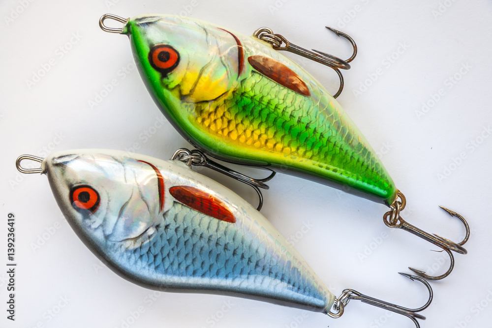 Lures for pike fishing on white Lures for pike fishing on white