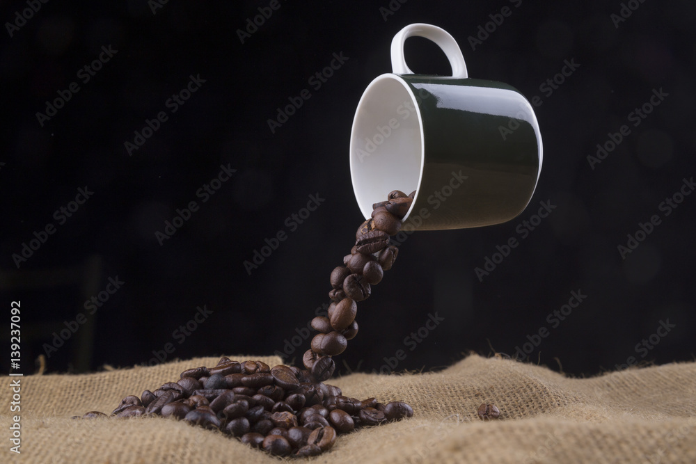 Levitating coffee cup Stock Photo | Adobe Stock