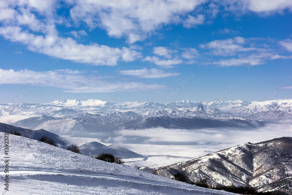 Amazing landscape in Vigla, Florina's ski center, Greece 