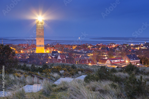 Brandaris lighthouse on Terschelling, The Netherlands at night photo