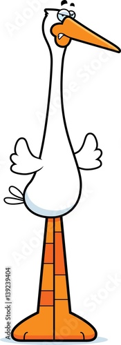 Angry Cartoon Stork