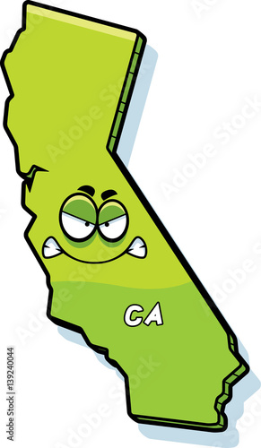 Cartoon Angry California