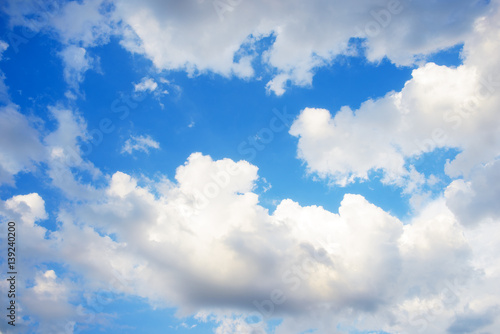 blue sky background with a tiny clouds