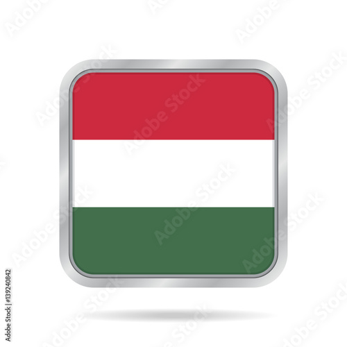 flag of Hungary, shiny metallic gray square button Free Download flag of Hungary, shiny metallic gray square button - GFXLoad