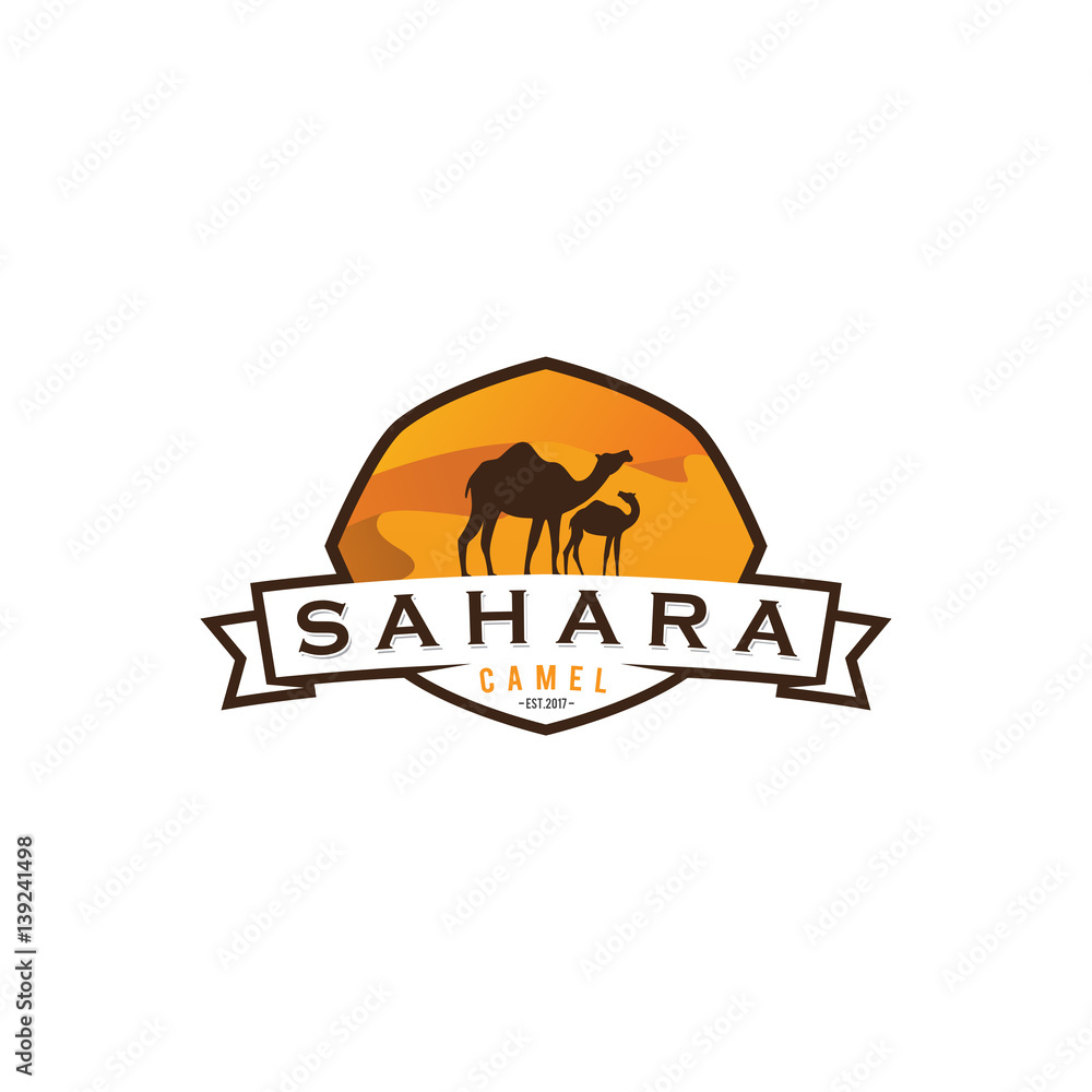 Obraz premium camel logo vintage