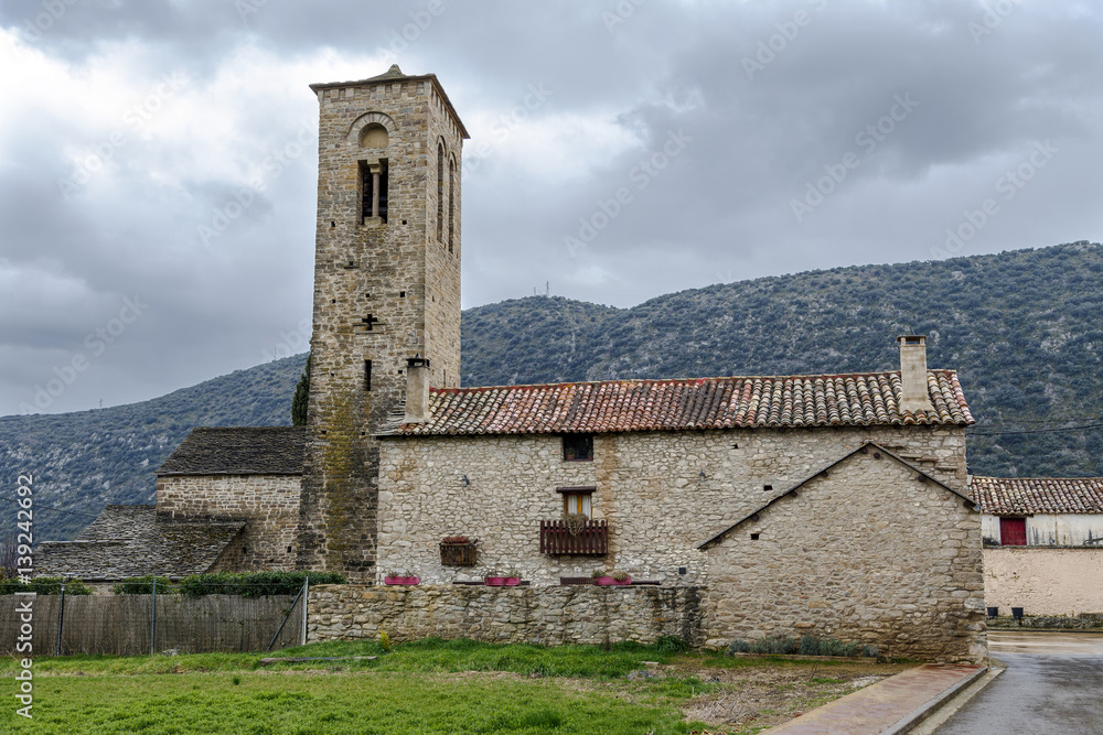 Virgen del Rosario Church in the rural town of Triste , Spain