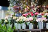 Outdoor flower market in Paris