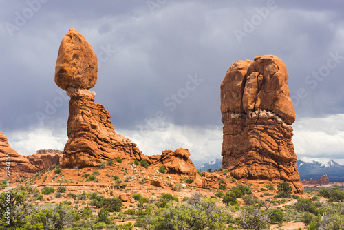 Balanced rock in Arches National Park