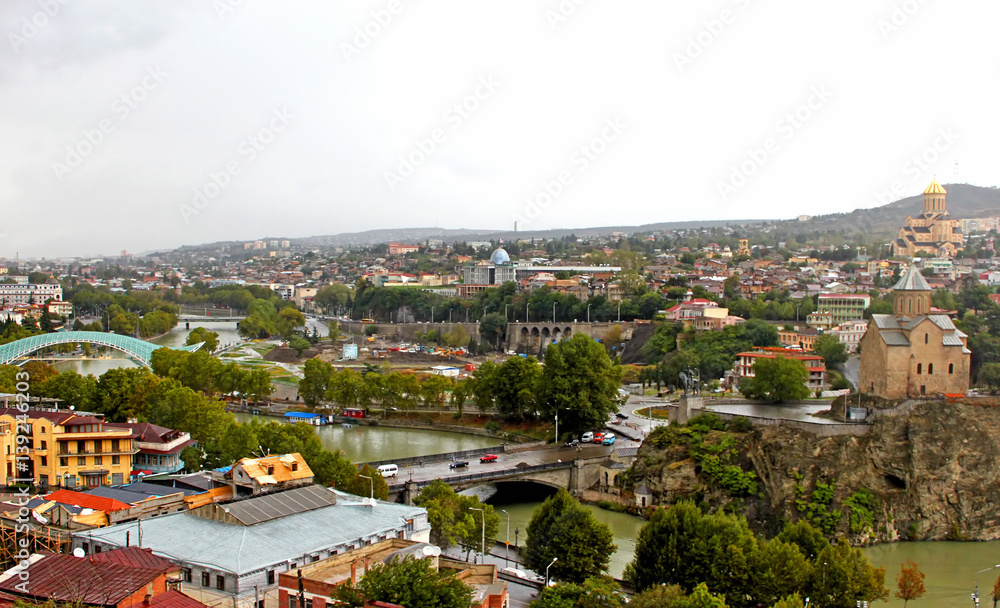 Nice view of Tbilisi, Georgi