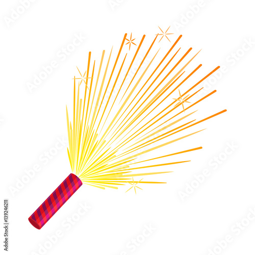 Sparkler. Set of Fireworks. Pyrotechnic Devices