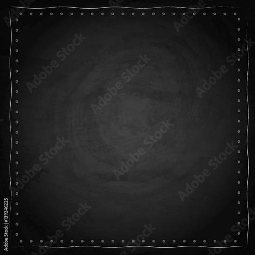 Empty border on blackboard chalkboard background