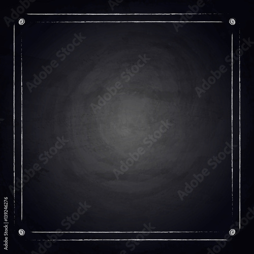 Empty border on blackboard chalkboard background