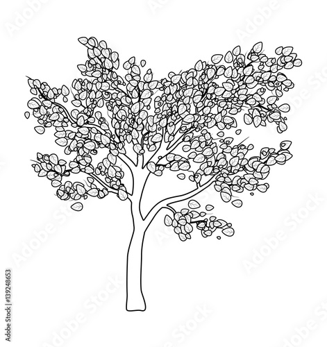 tree silhouette  isolated vector symbol icon design.