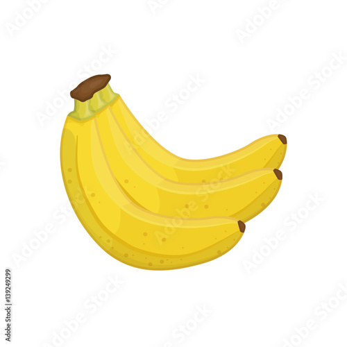 Bananas delicious fruit icon vector illustration graphic design