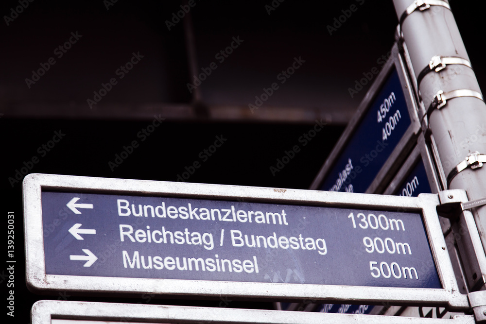 Directional Berlin Street Signs