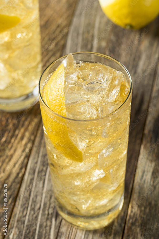 Homemade Whiskey Highball with Soda Water Homemade Whiskey Highball with Soda Water