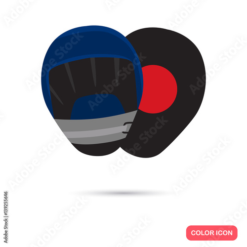 Training mitts color flat icon for web and mobile design