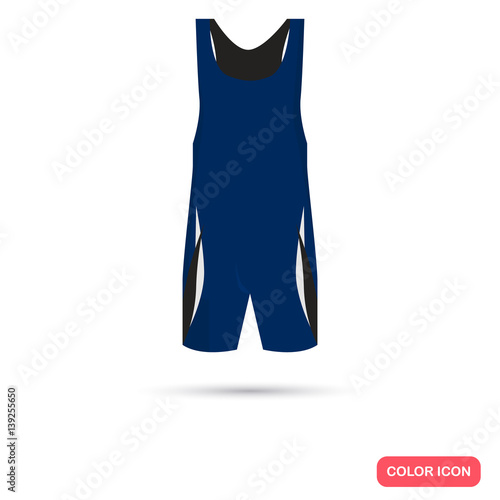 Tights for wrestling color flat icon for web and mobile design