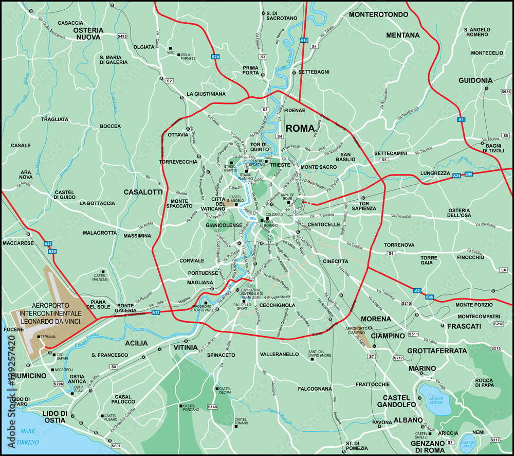Rome Area Map