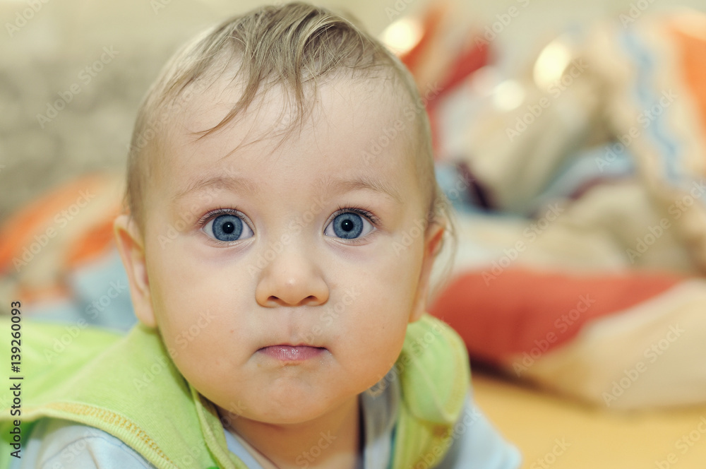 Portrait of baby with blue eyes Portrait of baby with blue eyes