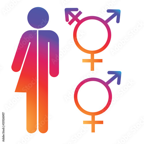 Unisex symbol icon collection. Male and female symbols. EPS 10 vector.