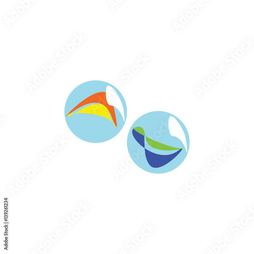 Free Download Vector colorful marbles icon. Isolated on white - GFXLoad