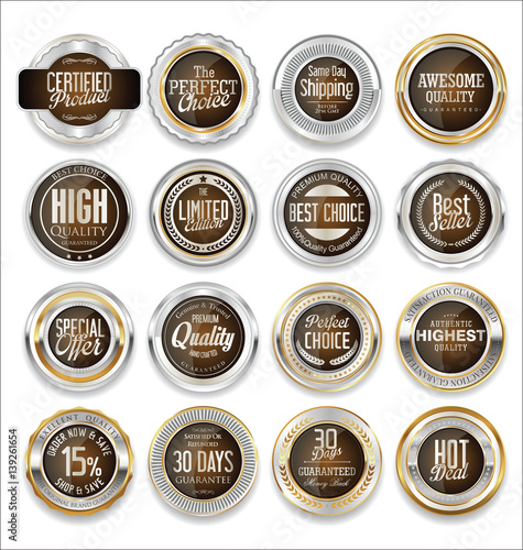 Sale luxury silver labels collection