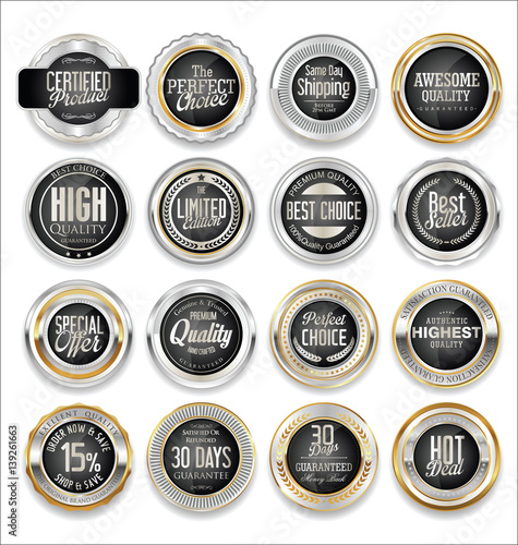 Sale luxury silver labels collection