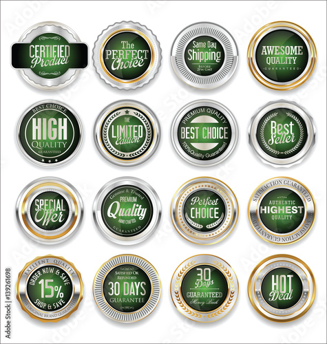 Sale luxury silver labels collection