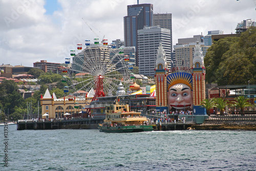 Luna Park from the bay in Sydney, Australia