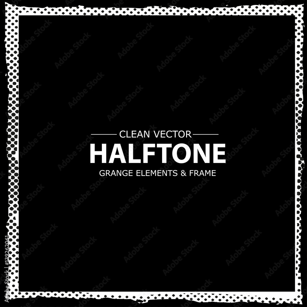 Abstract halftone dots frame. Vector grunge background. Abstract halftone dots frame. Vector grunge background.
