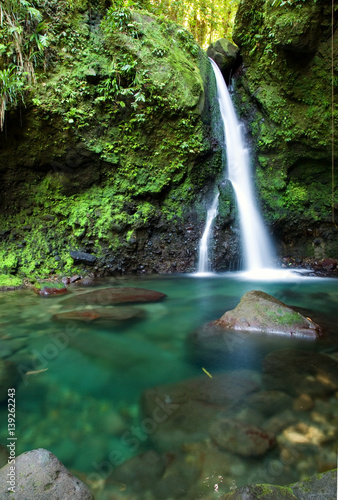 Fototapeta Naklejka Na Ścianę i Meble -  Jacko Falls., waterfalls on Dominica Island in the Caribbean. 