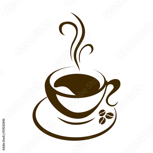 hot coffee cup vector
