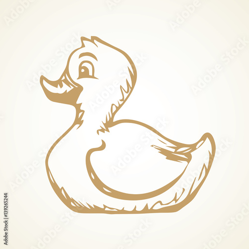 Rubber Ducking. Vector drawing