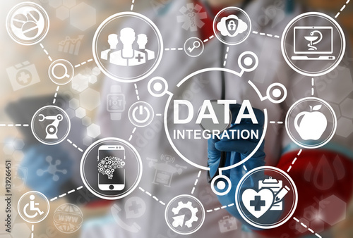 Foto Big data integration medicine concept