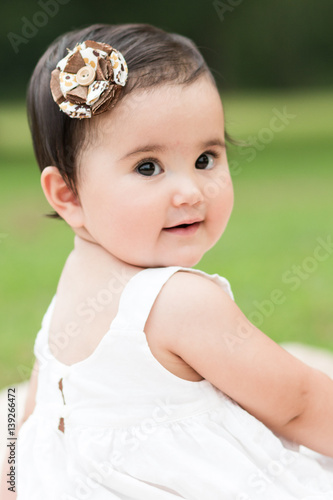 Baby playing in the park