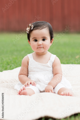 Baby playing in the park