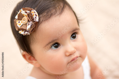 Baby playing in the park