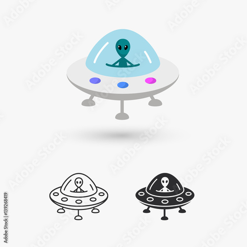 Ufo. Alien icon