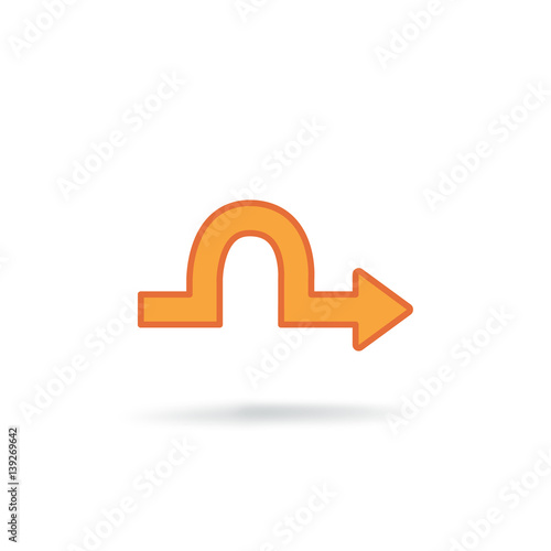 flat arrow icon 