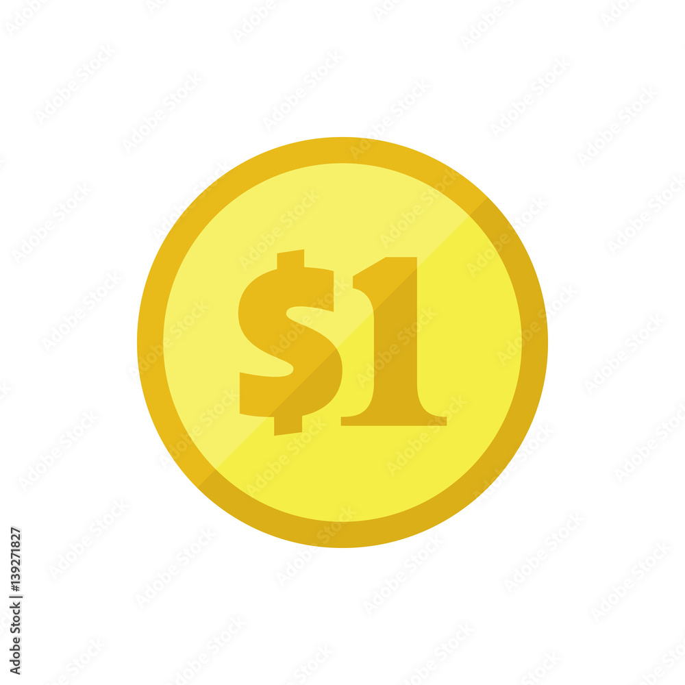 Obraz premium Dollars Coin Icon