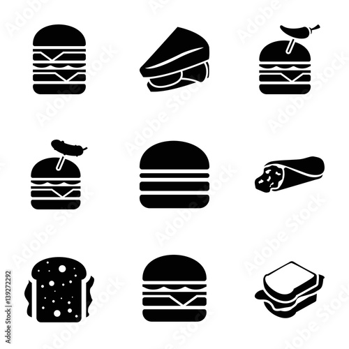 Set of 9 lettuce filled icons