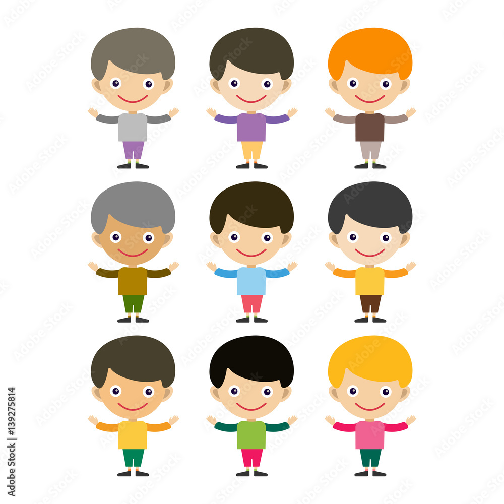 Boy portrait fun happy young expression cute teenager cartoon character and happyness little kid flat human cheerful joy casual childhood life vector illustration. Boy portrait fun happy young expression cute teenager cartoon character and happyness little kid flat human cheerful joy casual childhood life vector illustration.
