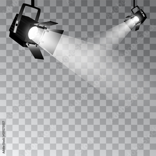 Set of vector scenic spotlights photo