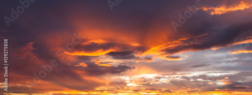 Vibrant sunset panorama