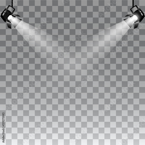 Set of vector scenic spotlights